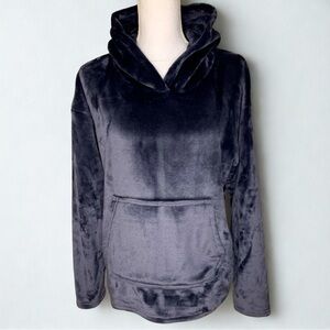 Champion Pullover Hoody Velour Navy Women Size Small